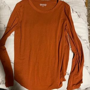 Burnt Orange, light weight long-sleeved top